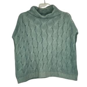Cruciani green cowl sleeveless boxy sweater 100% cashmere Made in Italy